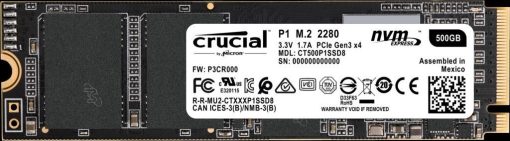 ổ Cứng Ssd Crucial P1 500gb M.2 2280 Nvme 1024x283